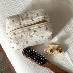 Teddy bear coquette make up bag